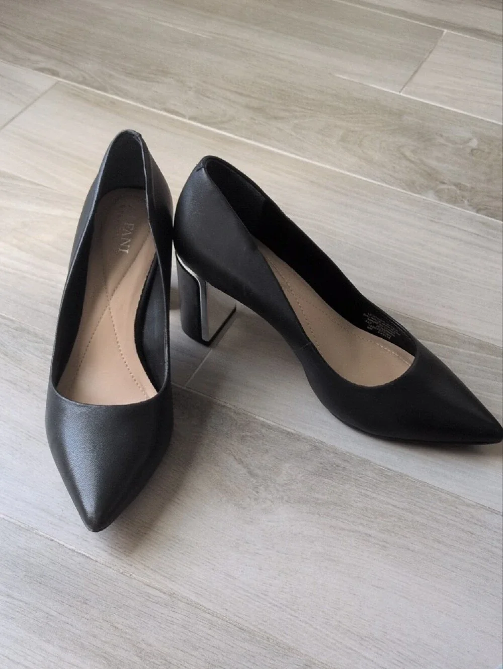 Alfani: Stepnflex, Pointed Black Block Heel Pumps